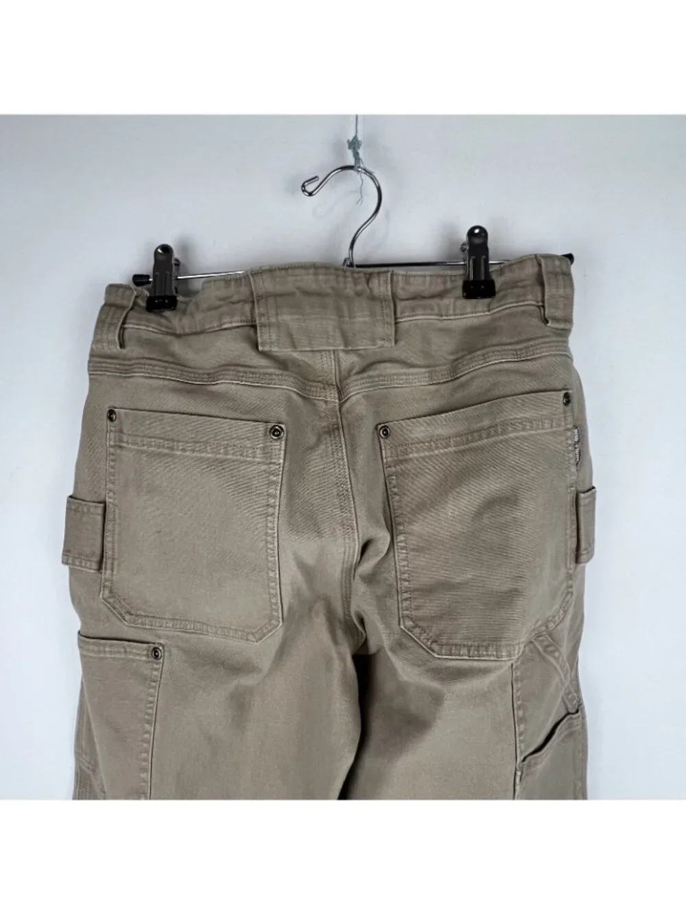Duluth Trading Co Flex Fire Hose Pants Mens 30x32 Beige Straight Leg - Picture 5 of 7